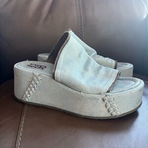 A.S.98 Cream Platform Mules